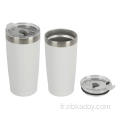 Thermos portables en acier inoxydable blanc